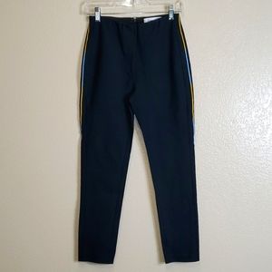 Derek Lam 10 Crosby Black Cropped Pants with Rainbow Embroidery Size 2